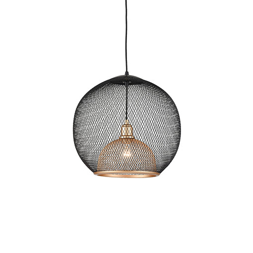 Kuzco Lighting 494418-BK/GD One Light Pendant, Black/Gold