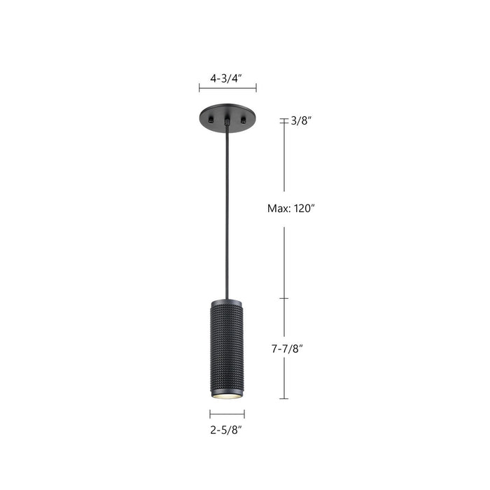 Kuzco Lighting 494603-BK One Light Pendant, Black