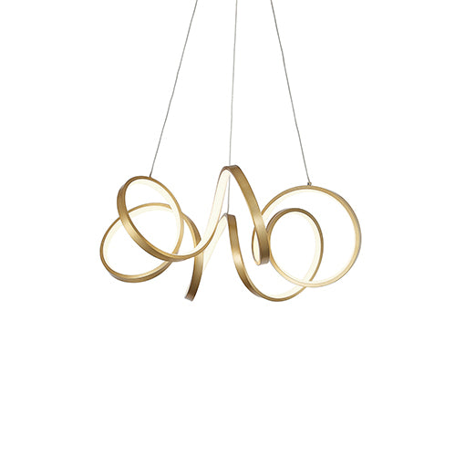 Kuzco Lighting CH93824-AN LED Chandelier, Antique Brass