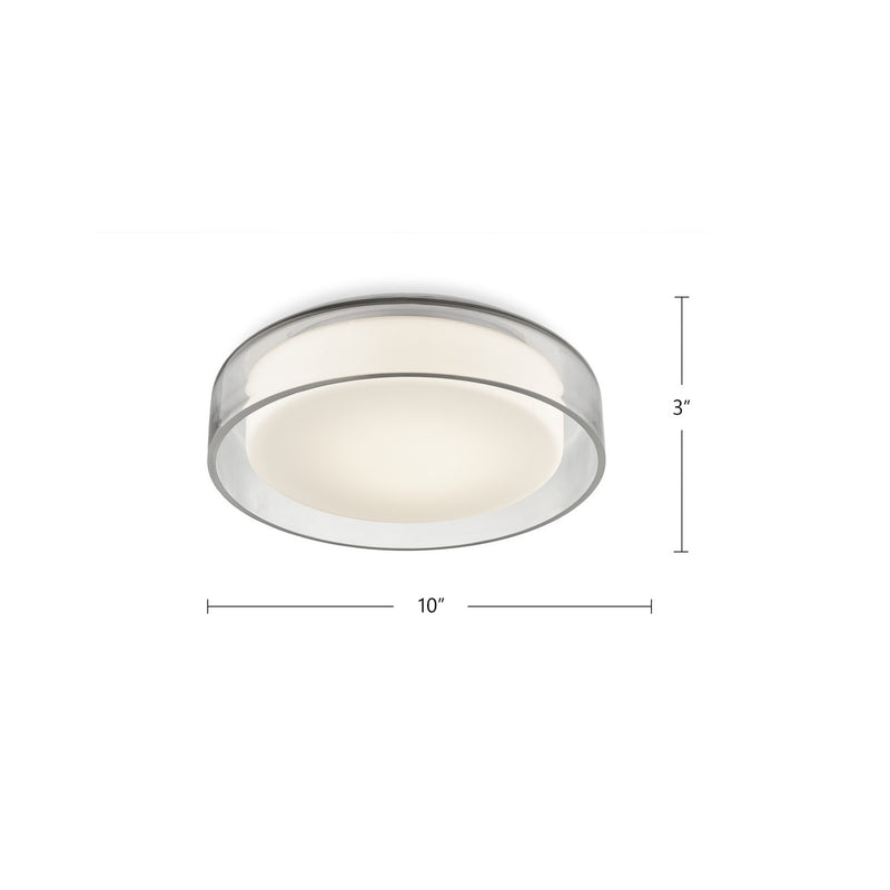 Kuzco Lighting FM48610 LED Flush Mount, Clear
