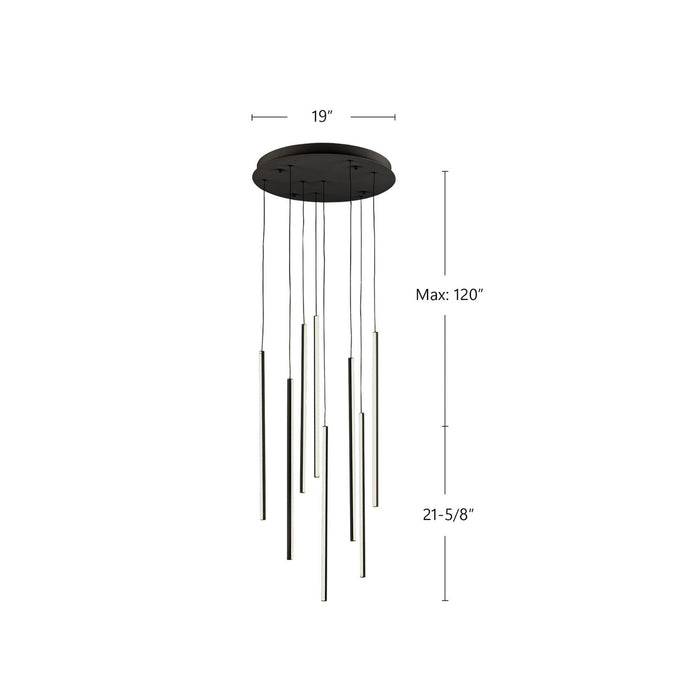 Kuzco Lighting MP14919-BK LED Pendant, Black