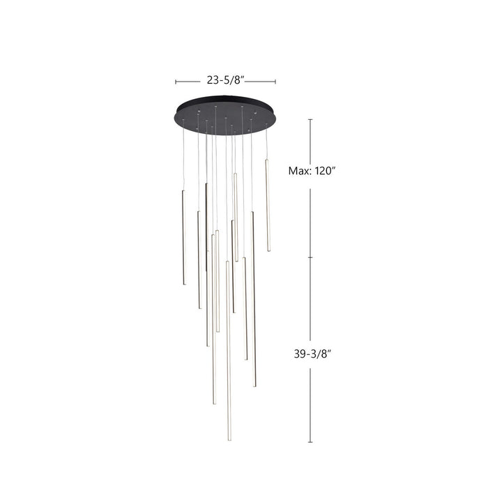 Kuzco Lighting MP14924-BK LED Pendant, Black