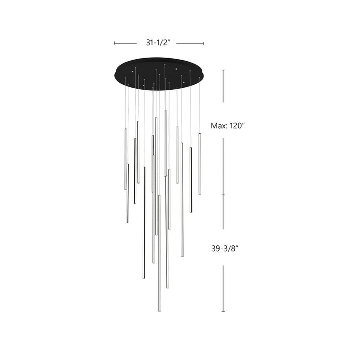 Kuzco Lighting MP14932-BK LED Pendant, Black