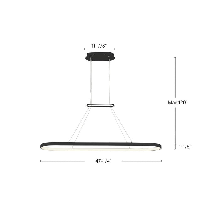 Kuzco Lighting PD19347-BK LED Pendant, Black