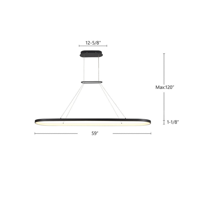 Kuzco Lighting PD19359-BK LED Pendant, Black