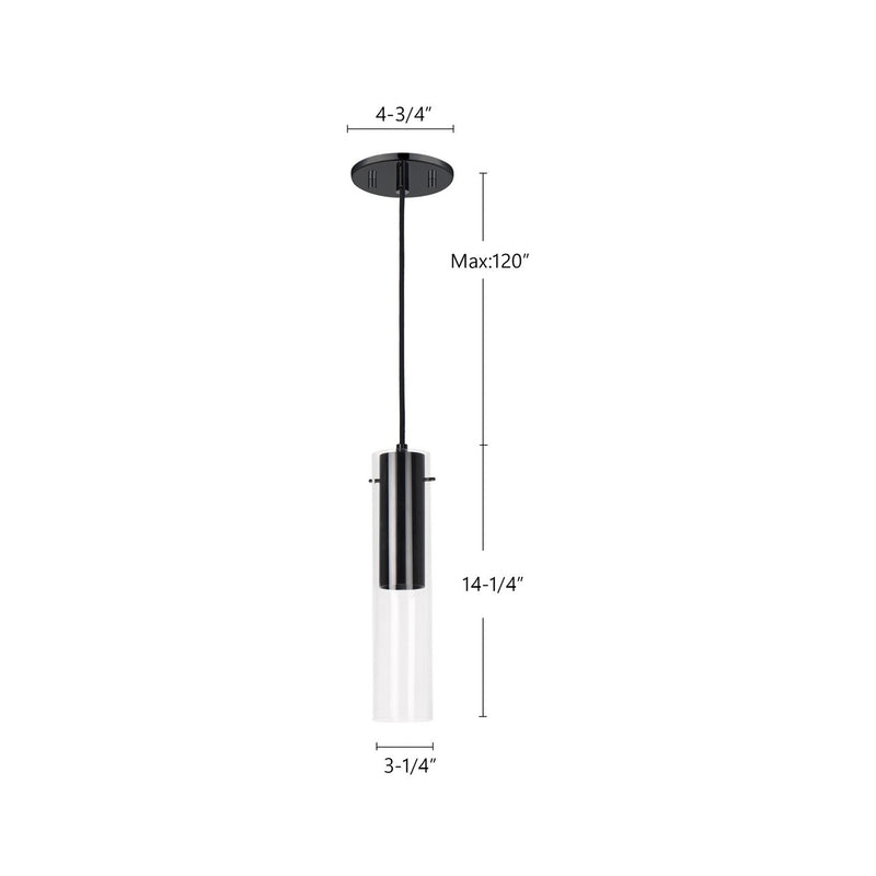 Kuzco Lighting PD21703-BK LED Pendant, Black