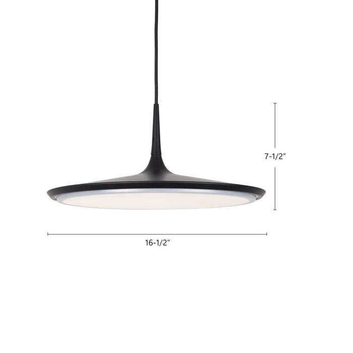 Kuzco Lighting PD46216-BK LED Pendant, Black