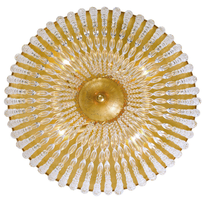 Crystorama 605-GA Four Light Flush Mount, Antique Gold