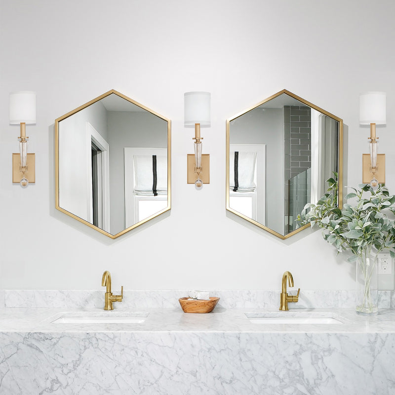 Crystorama 8101-AG One Light Wall Sconce, Aged Brass