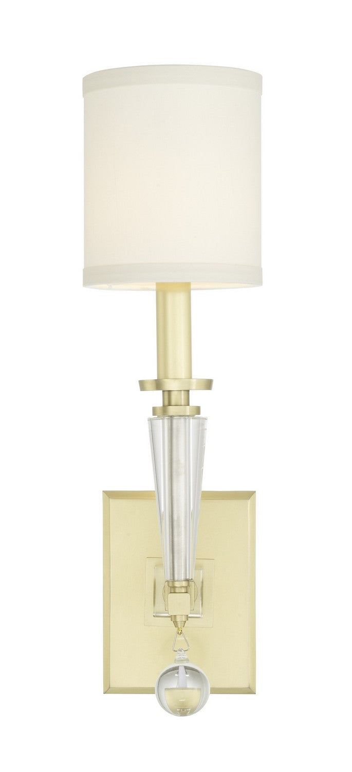 Crystorama 8101-AG One Light Wall Sconce, Aged Brass