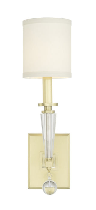 Crystorama 8101-AG One Light Wall Sconce, Aged Brass
