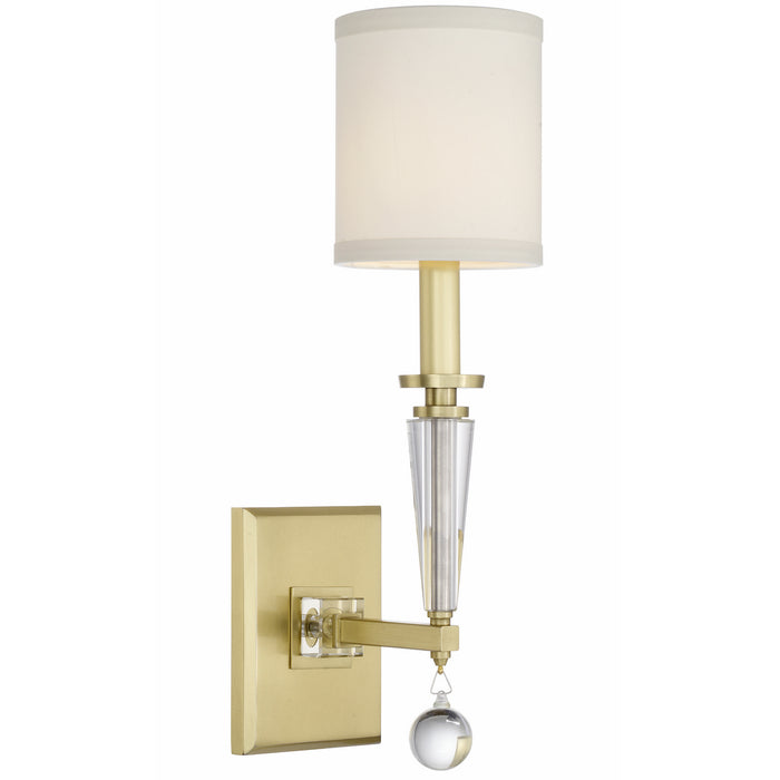 Crystorama 8101-AG One Light Wall Sconce, Aged Brass