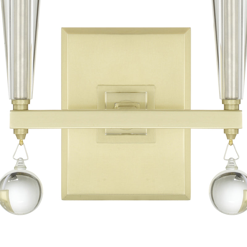 Crystorama 8102-AG Two Light Wall Sconce, Aged Brass