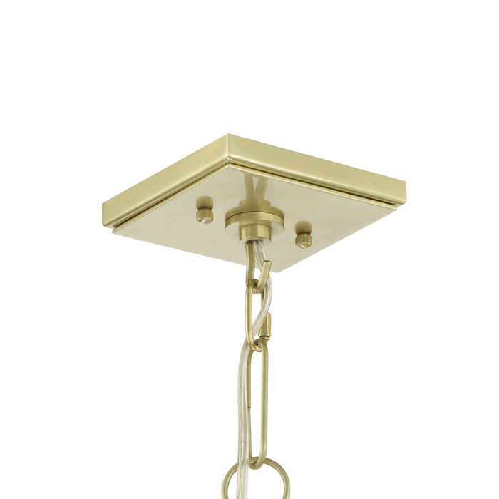Crystorama 8105-AG Four Light Chandelier, Aged Brass