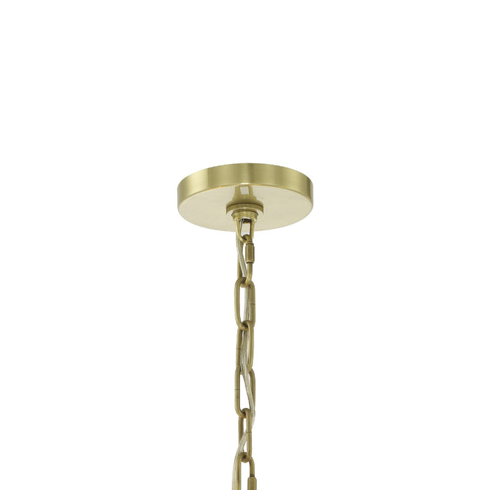 Crystorama 8116-AG Six Light Chandelier, Aged Brass