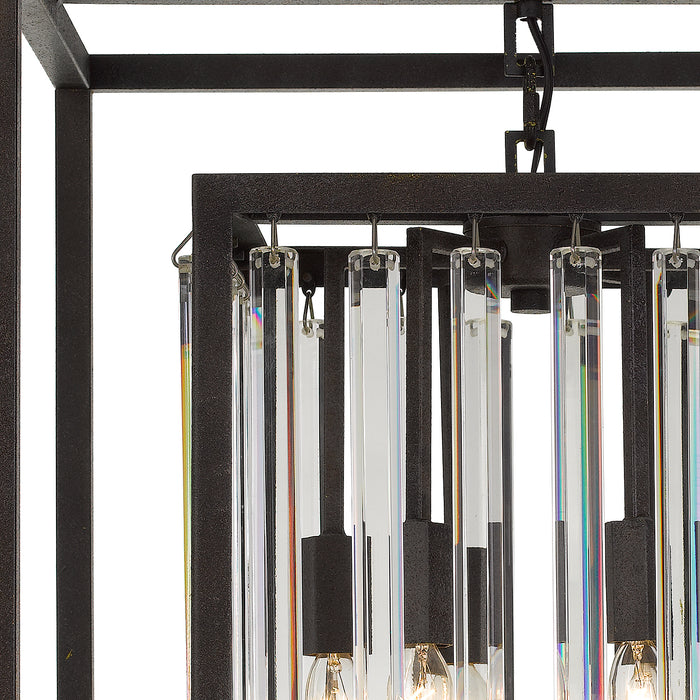 Crystorama 8404-FB Four Light Chandelier, Forged Bronze