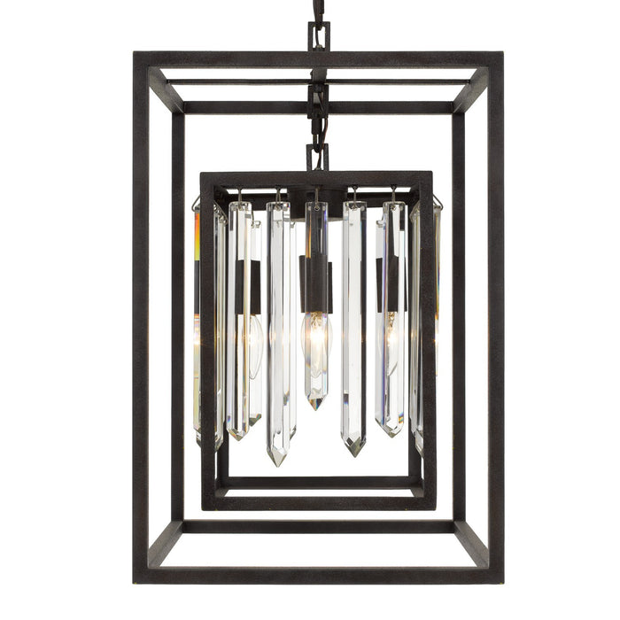 Crystorama 8404-FB Four Light Chandelier, Forged Bronze