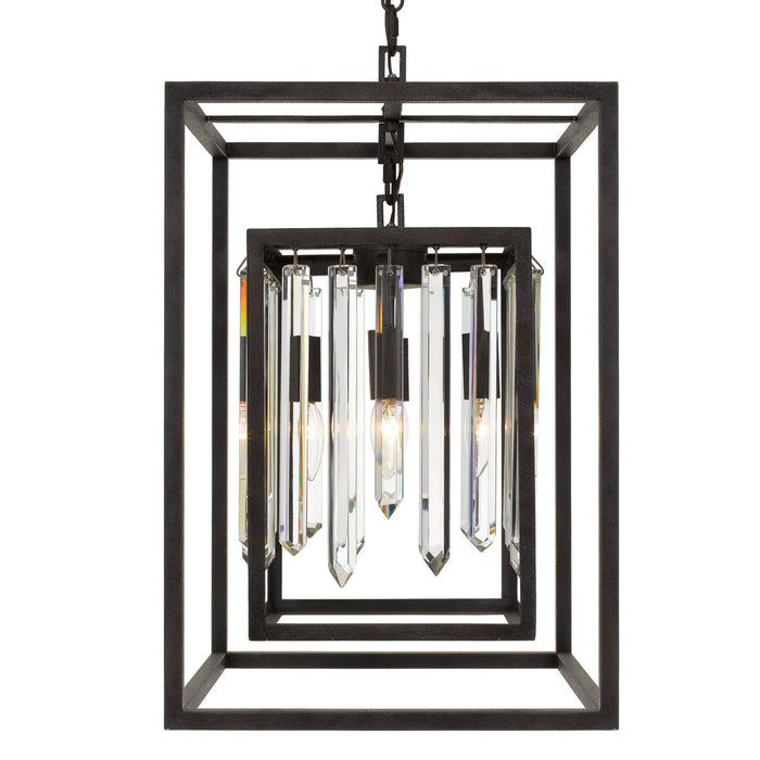 Crystorama 8404-FB Four Light Chandelier, Forged Bronze