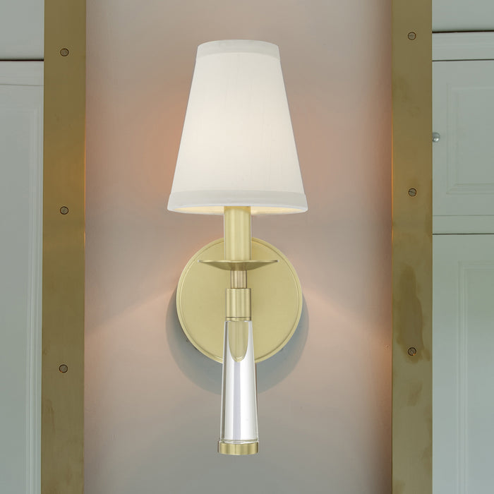 Crystorama 8861-AG One Light Wall Sconce, Aged Brass