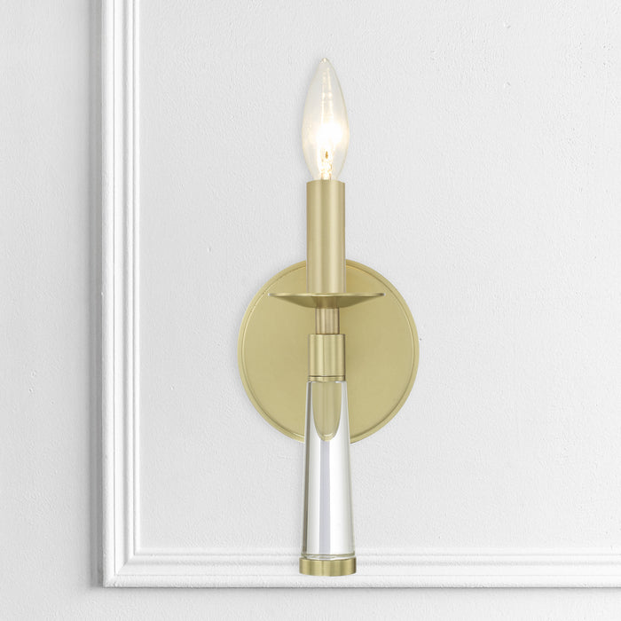 Crystorama 8861-AG One Light Wall Sconce, Aged Brass
