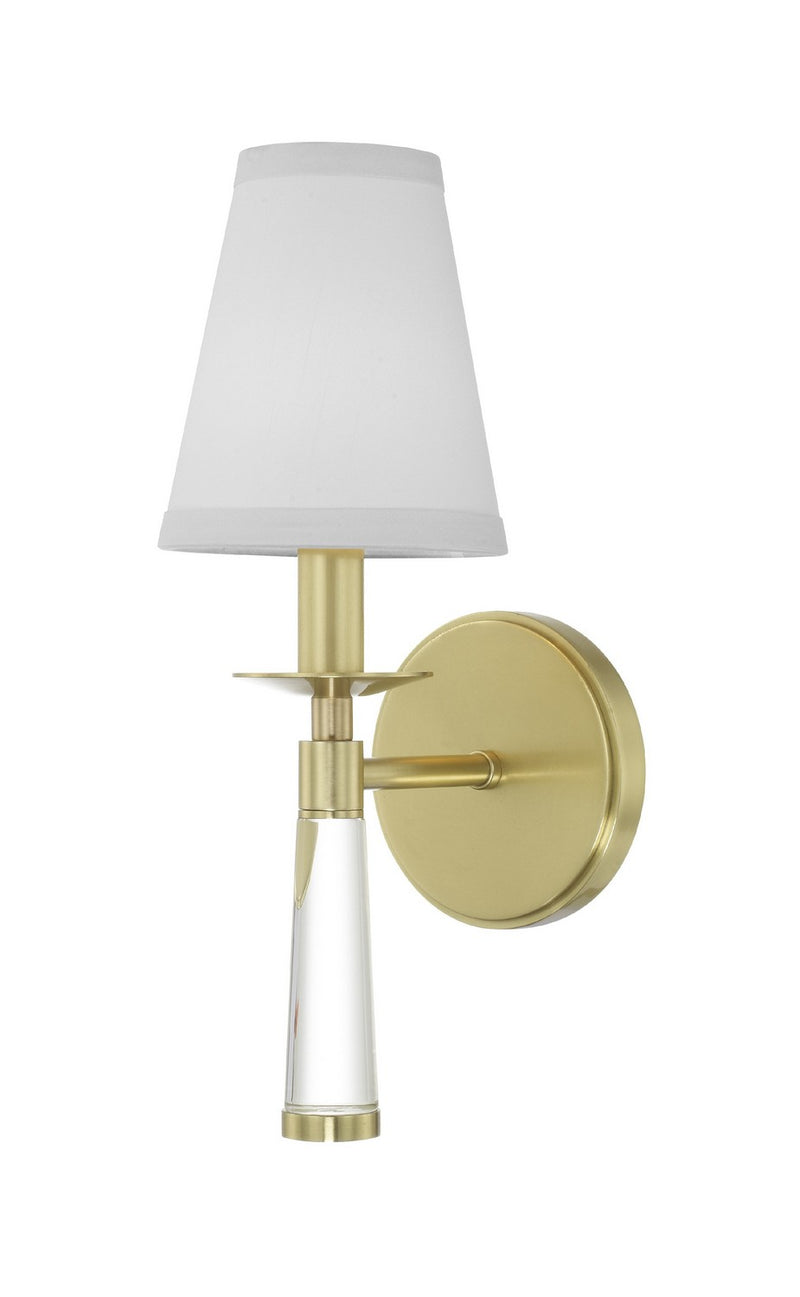 Crystorama 8861-AG One Light Wall Sconce, Aged Brass