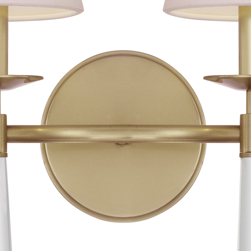 Crystorama 8862-AG Two Light Wall Sconce, Aged Brass