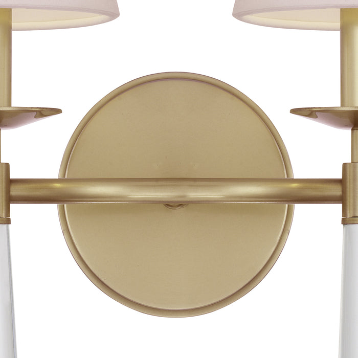 Crystorama 8862-AG Two Light Wall Sconce, Aged Brass