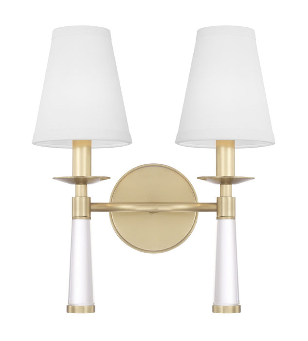 Crystorama 8862-AG Two Light Wall Sconce, Aged Brass