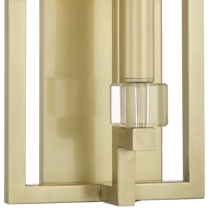 Crystorama 8881-AG One Light Wall Sconce, Aged Brass