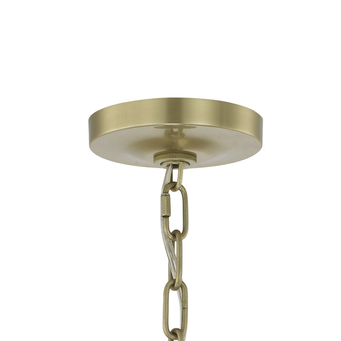 Crystorama 8884-AG Four Light Chandelier, Aged Brass