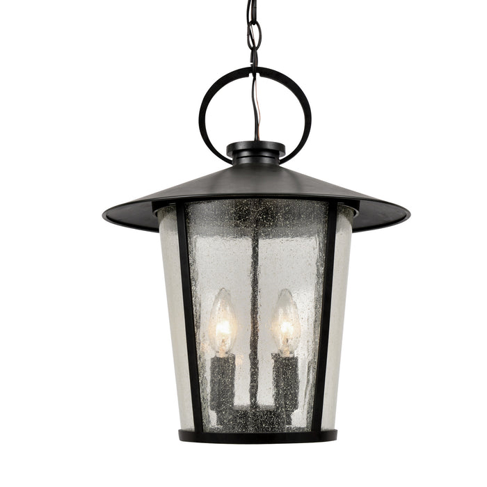 Crystorama AND-9204-SD-MK Four Light Outdoor Chandelier, Matte Black