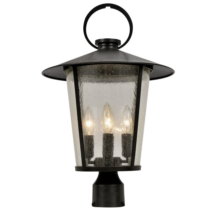 Crystorama AND-9209-SD-MK Four Light Outdoor Post Mount, Matte Black