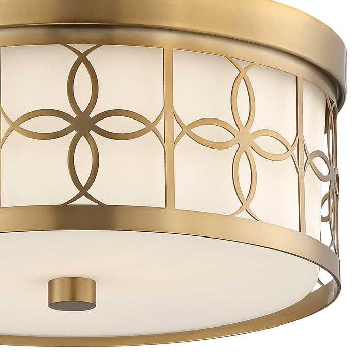 Crystorama ANN-2105-VG Two Light Flush Mount, Vibrant Gold