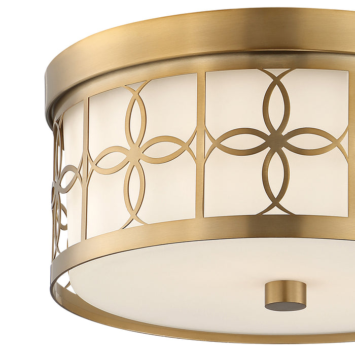 Crystorama ANN-2105-VG Two Light Flush Mount, Vibrant Gold