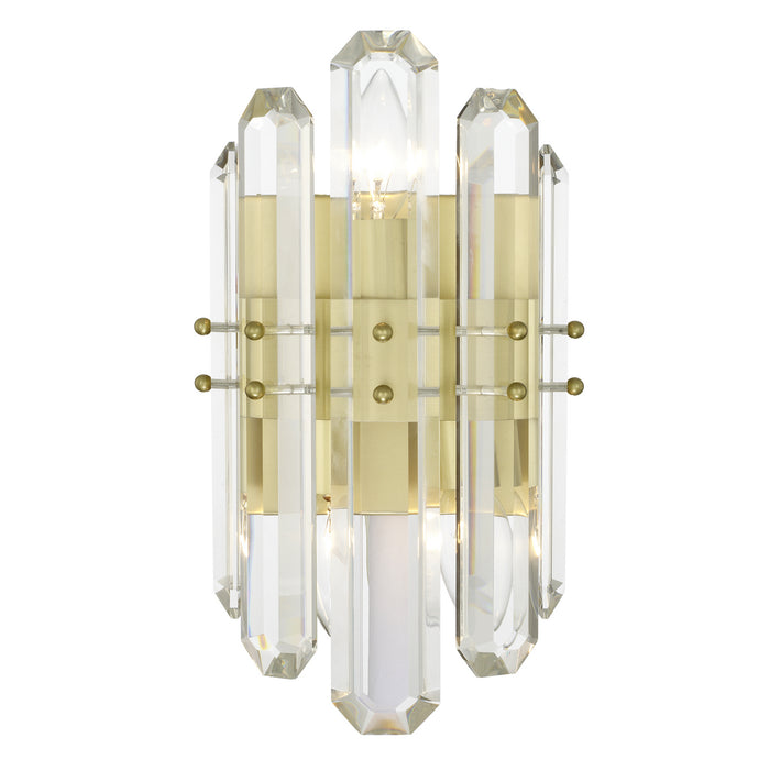 Crystorama BOL-8882-AG Two Light Wall Sconce, Aged Brass
