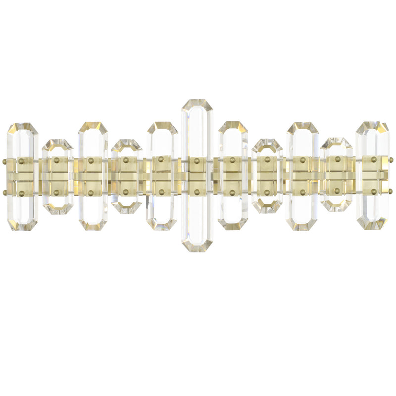 Crystorama BOL-8883-AG Three Light Bathroom Vanity, Aged Brass