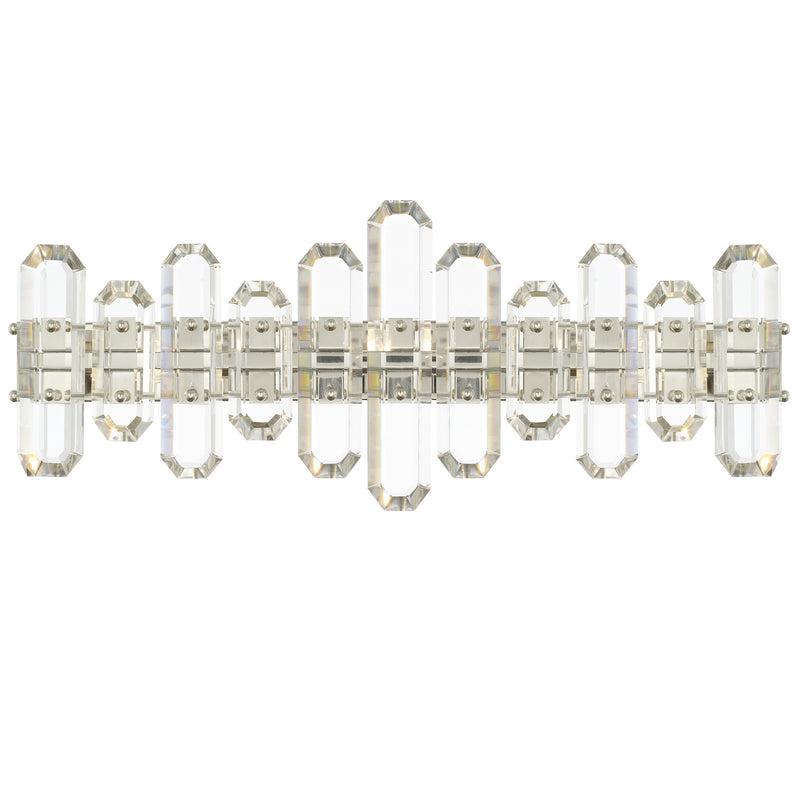 Crystorama BOL-8883-PN Three Light Bathroom Vanity, Polished Nickel