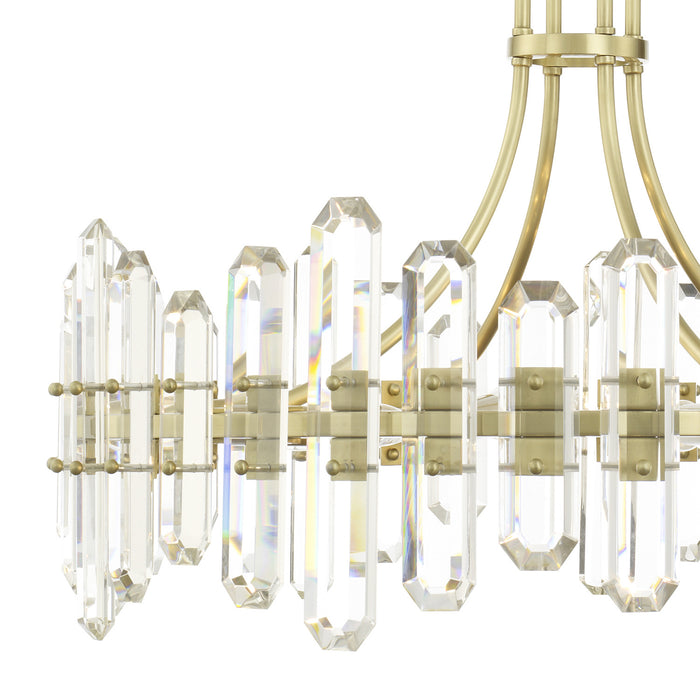 Crystorama BOL-8889-AG 12 Light Chandelier, Aged Brass