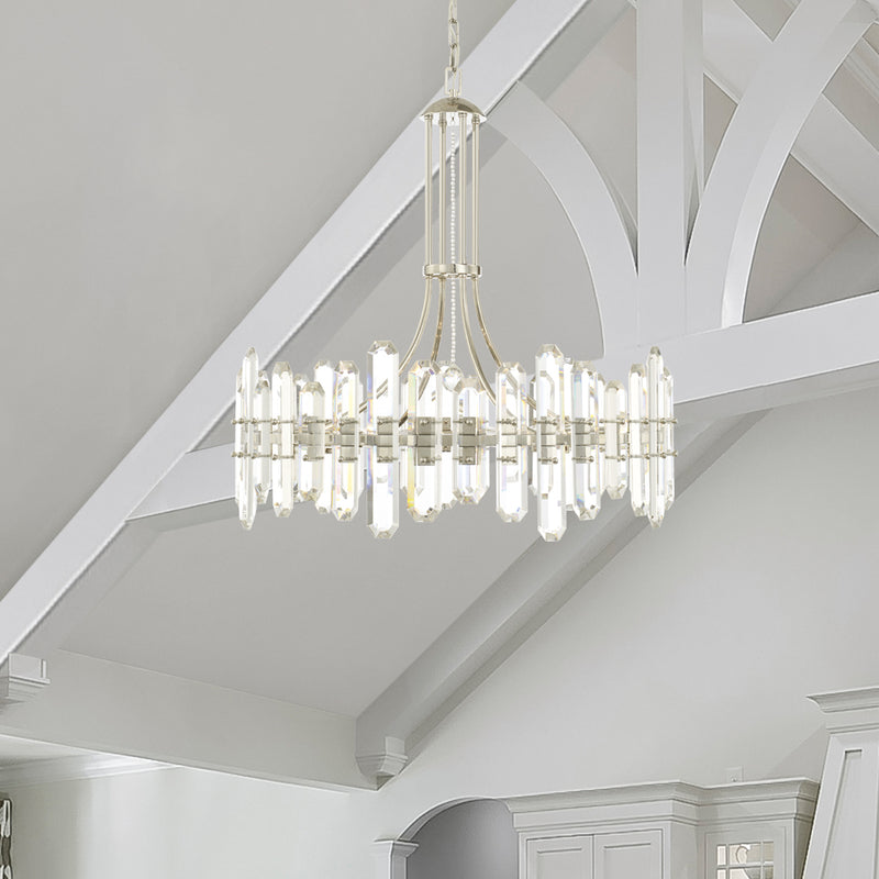 Crystorama BOL-8889-PN 12 Light Chandelier, Polished Nickel