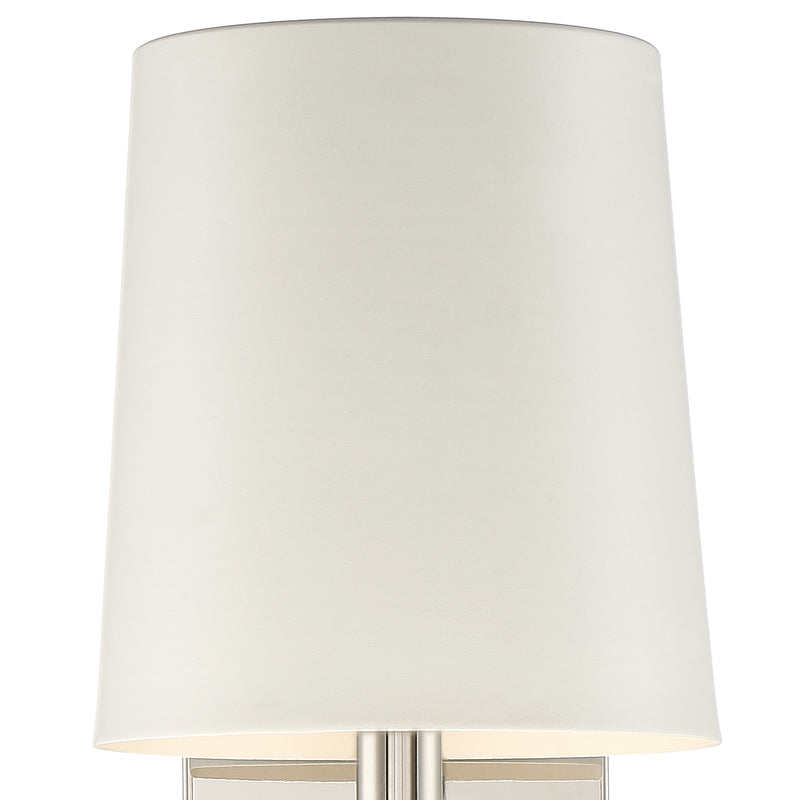 Crystorama BRO-451-PN One Light Wall Sconce, Polished Nickel