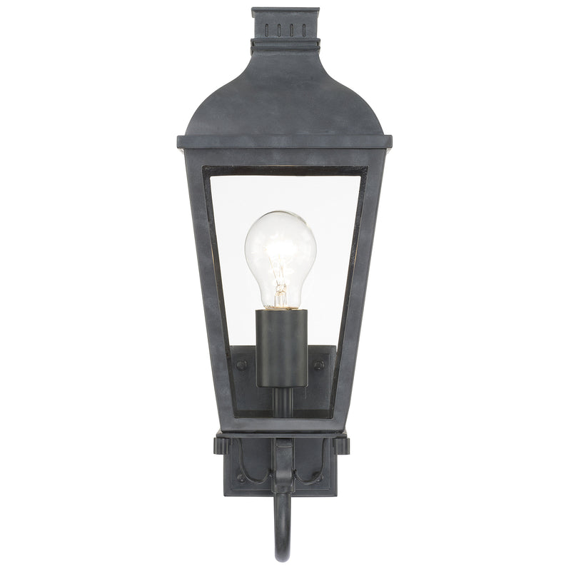 Crystorama DUM-9801-GE One Light Outdoor Wall Sconce, Graphite