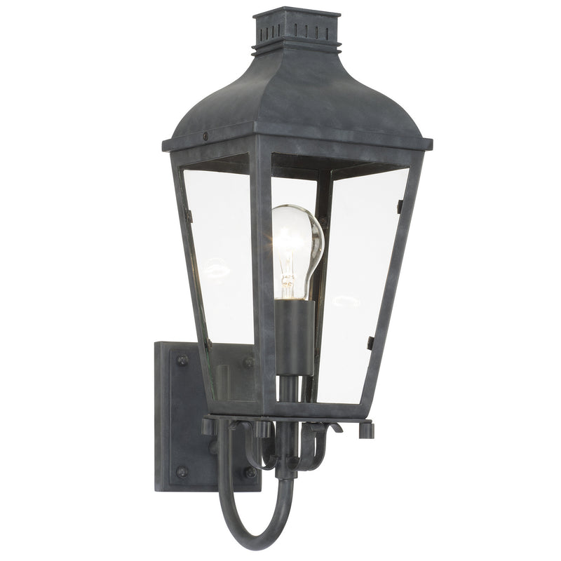 Crystorama DUM-9801-GE One Light Outdoor Wall Sconce, Graphite