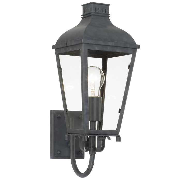 Crystorama DUM-9801-GE One Light Outdoor Wall Sconce, Graphite