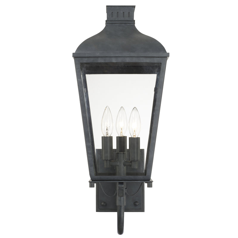 Crystorama DUM-9802-GE Three Light Outdoor Wall Sconce, Graphite