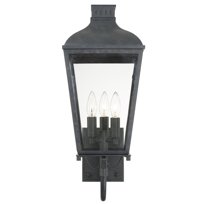 Crystorama DUM-9802-GE Three Light Outdoor Wall Sconce, Graphite