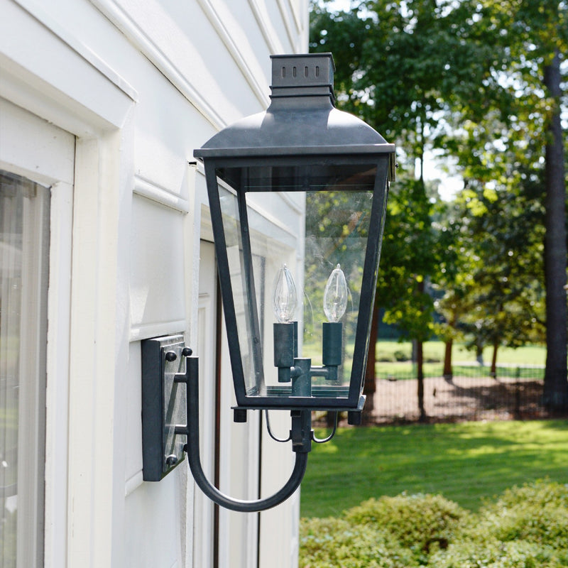 Crystorama DUM-9802-GE Three Light Outdoor Wall Sconce, Graphite