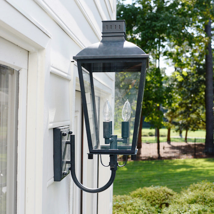Crystorama DUM-9802-GE Three Light Outdoor Wall Sconce, Graphite