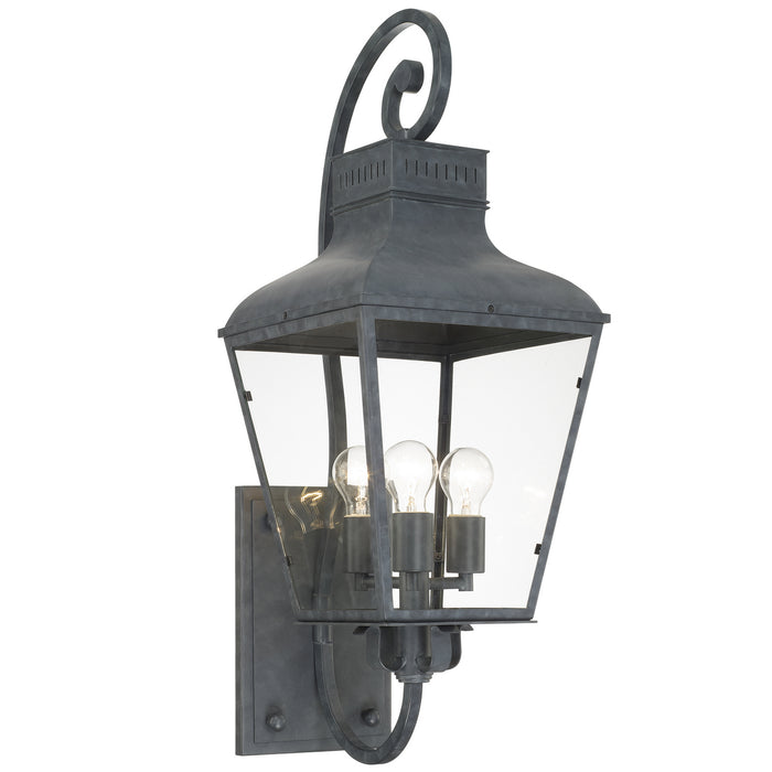 Crystorama DUM-9803-GE Three Light Outdoor Wall Sconce, Graphite