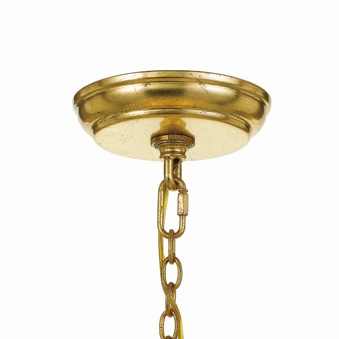 Crystorama DUV-623-GA Three Light Mini Chandelier, Antique Gold