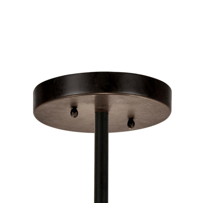 Crystorama FUL-907-BK Six Light Chandelier, Black